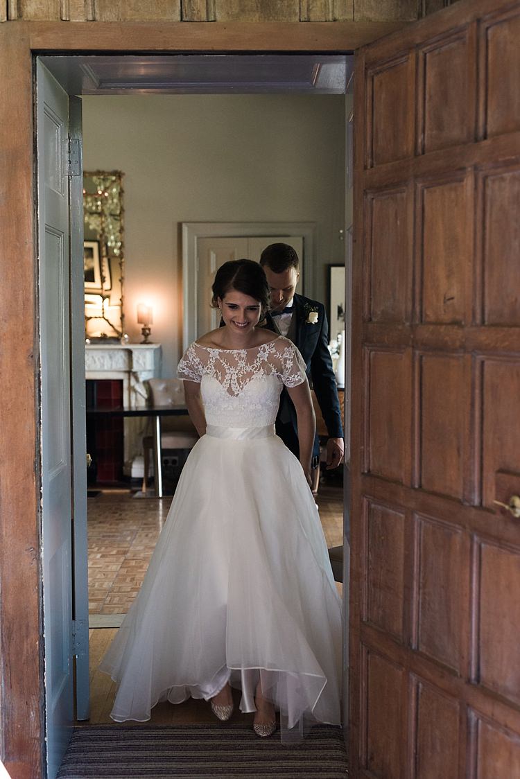 Bridal Skirt Top Lace Sash Dipped Hem Gown Dress Bride Seperates Chic Natural Garden Wedding http://www.folegaphotography.co.uk/