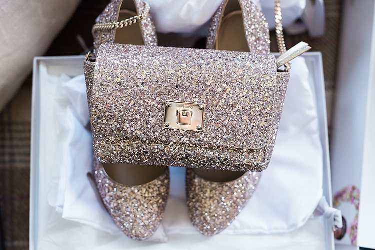 Jimmy Choo Glitter Clutch Bag Bride Bridal Chic Natural Garden Wedding http://www.folegaphotography.co.uk/