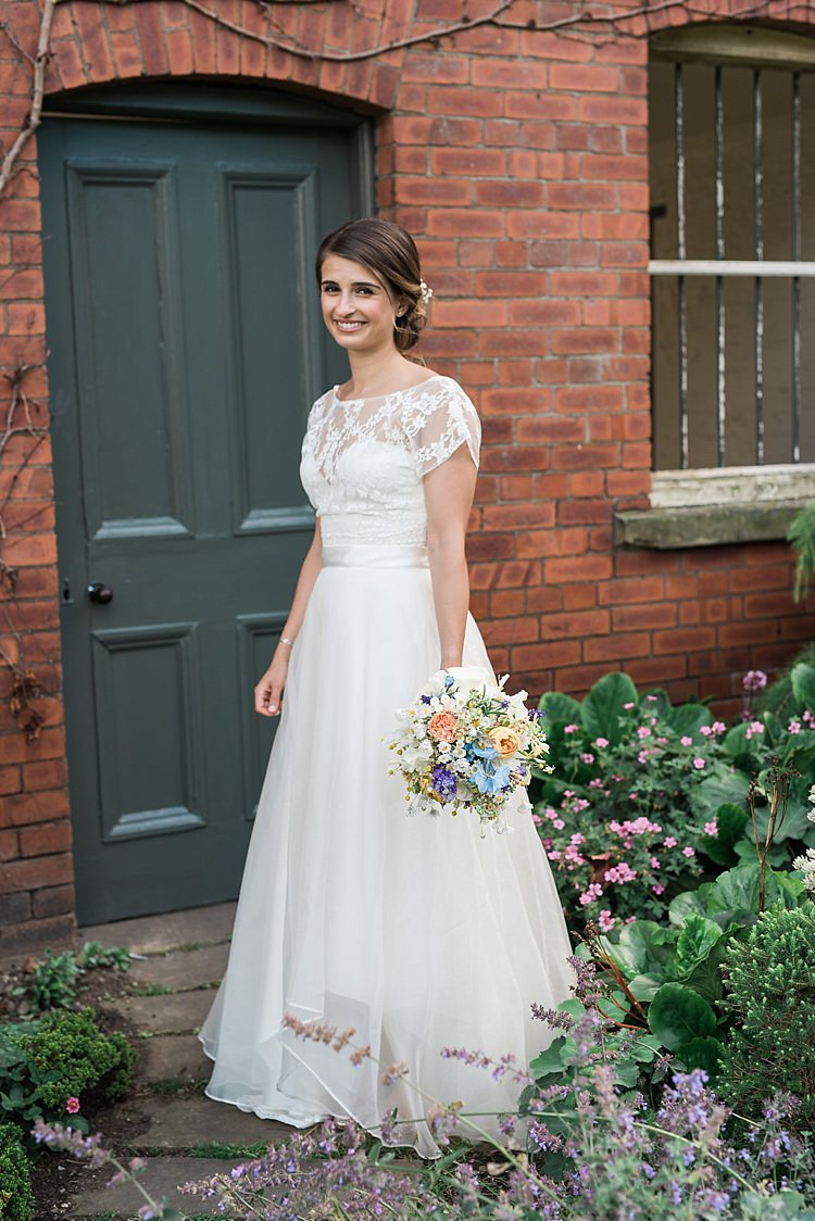 Bridal Skirt Top Lace Sash Dipped Hem Gown Dress Bride Seperates Chic Natural Garden Wedding http://www.folegaphotography.co.uk/