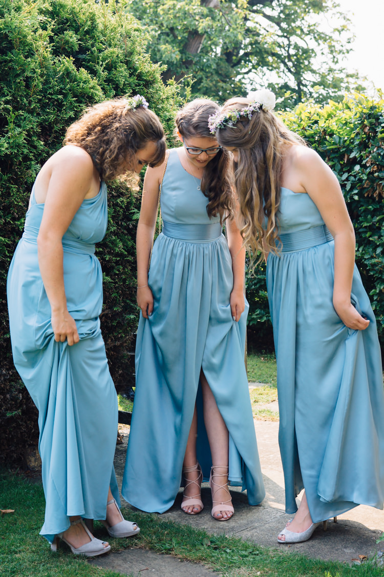 Long Bridesmaid Dresses Seaside Country Farm Pale Blue Marquee Wedding http://loveandadventures.co.uk/