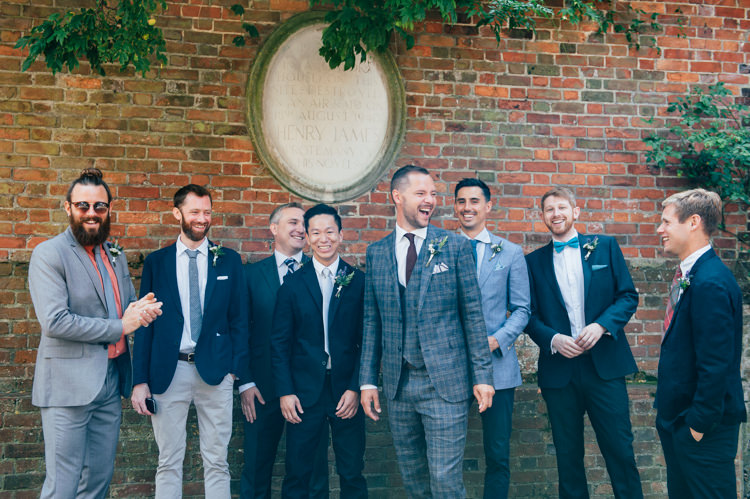Mismatched Groomsmen Seaside Country Farm Pale Blue Marquee Wedding http://loveandadventures.co.uk/