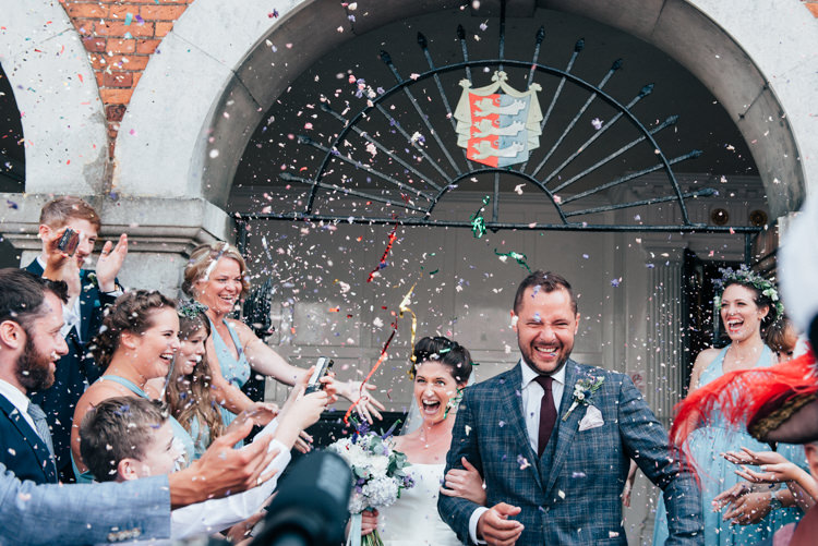 Confetti Throw Bride Groom Seaside Country Farm Pale Blue Marquee Wedding http://loveandadventures.co.uk/