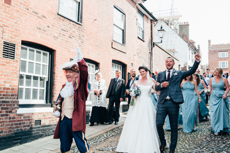 Town Crier Rye Seaside Country Farm Pale Blue Marquee Wedding http://loveandadventures.co.uk/