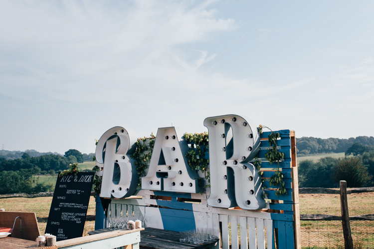 Bar Seaside Country Farm Pale Blue Marquee Wedding http://loveandadventures.co.uk/