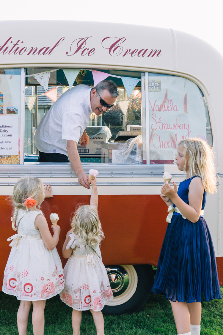 Ice Cream Van Seaside Country Farm Pale Blue Marquee Wedding http://loveandadventures.co.uk/
