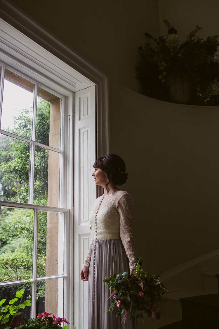 Bridal Separates Skirt Top Bride Dress Gown Ivory Grey Catherine Deane Relaxed Autumnal Child Friendly Wedding http://kathrynedwardsphotography.com/