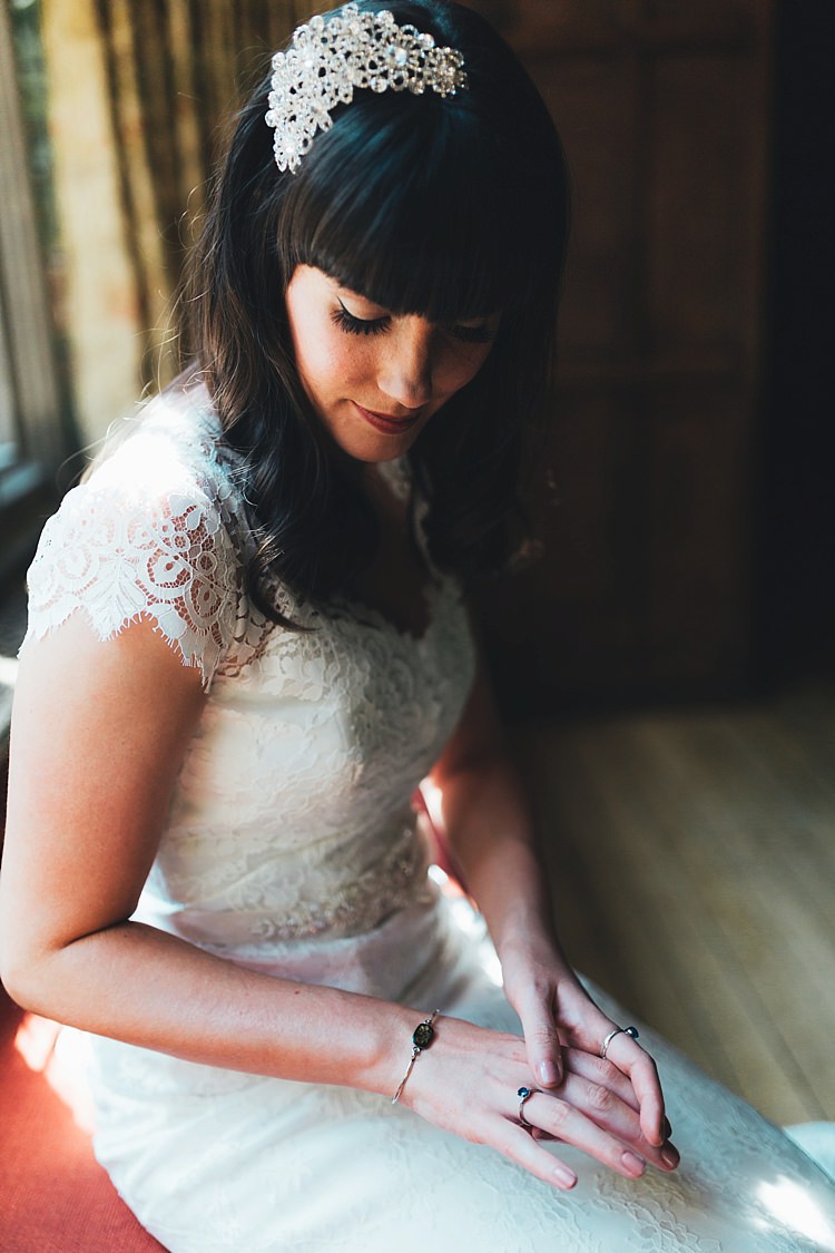 Hair Bride Bridal Fringe Bangs Curls Accessory Make Up Fun Navy Yellow Country Garden Wedding http://missgen.com/