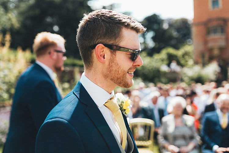 Fun Navy Yellow Country Garden Wedding http://missgen.com/