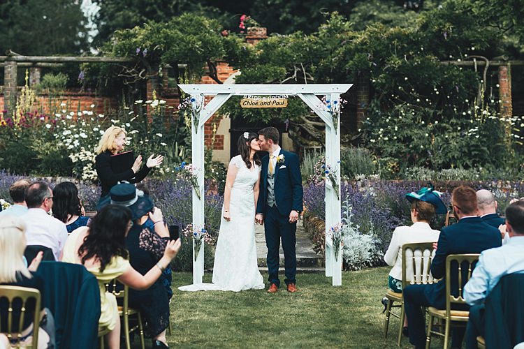 Fun Navy Yellow Country Garden Wedding http://missgen.com/