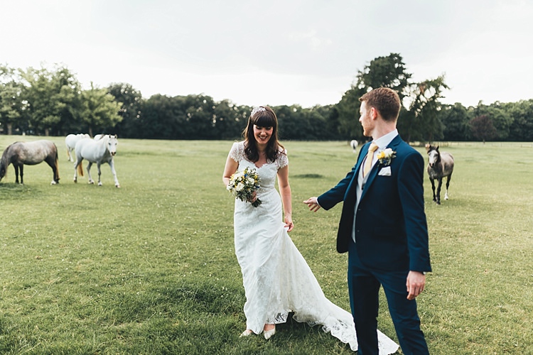 Fun Navy Yellow Country Garden Wedding http://missgen.com/