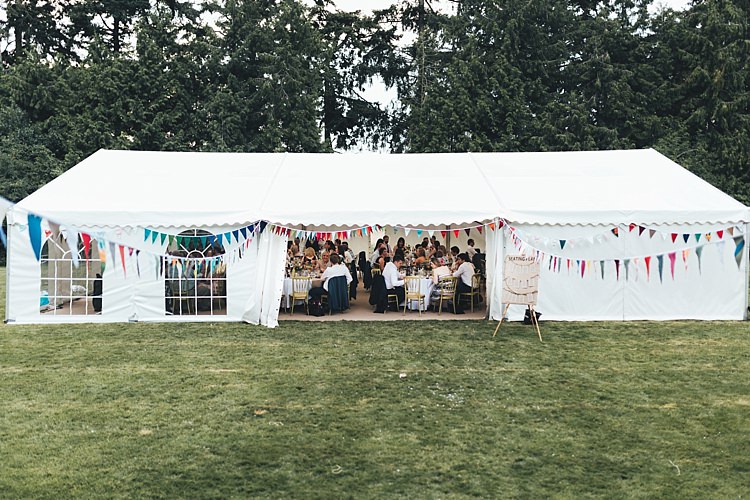 Marquee Fun Navy Yellow Country Garden Wedding http://missgen.com/