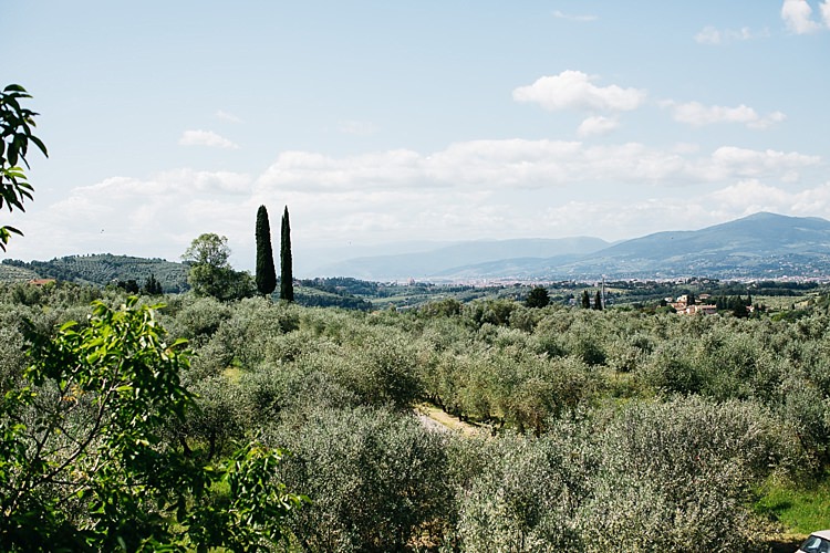 Outdoor Ceremony Beautiful View Trees Mountains Town Rustic Chic Greenery Wedding Ideas in Tuscany http://www.tastino0.it/
