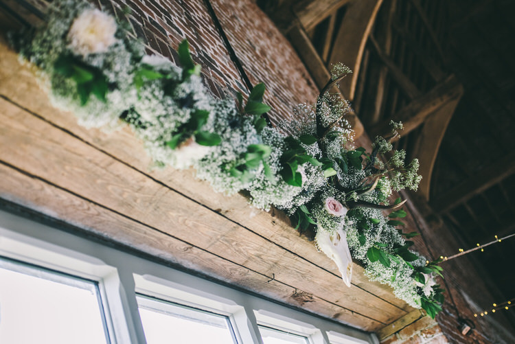 Greenery Foliage Flower Garland Decor Swag Magical Bohemian Barn Wedding http://www.jamespowellphotography.co.uk/