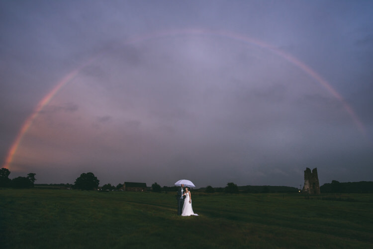 Rainbow Portrait Bride Groom Magical Bohemian Barn Wedding http://www.jamespowellphotography.co.uk/