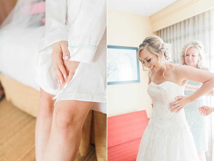 Bride Getting Ready Lace Sweetheart Strapless Bridal Gown Soft Blush Sage Green Wedding California http://julia-rosephotography.com/