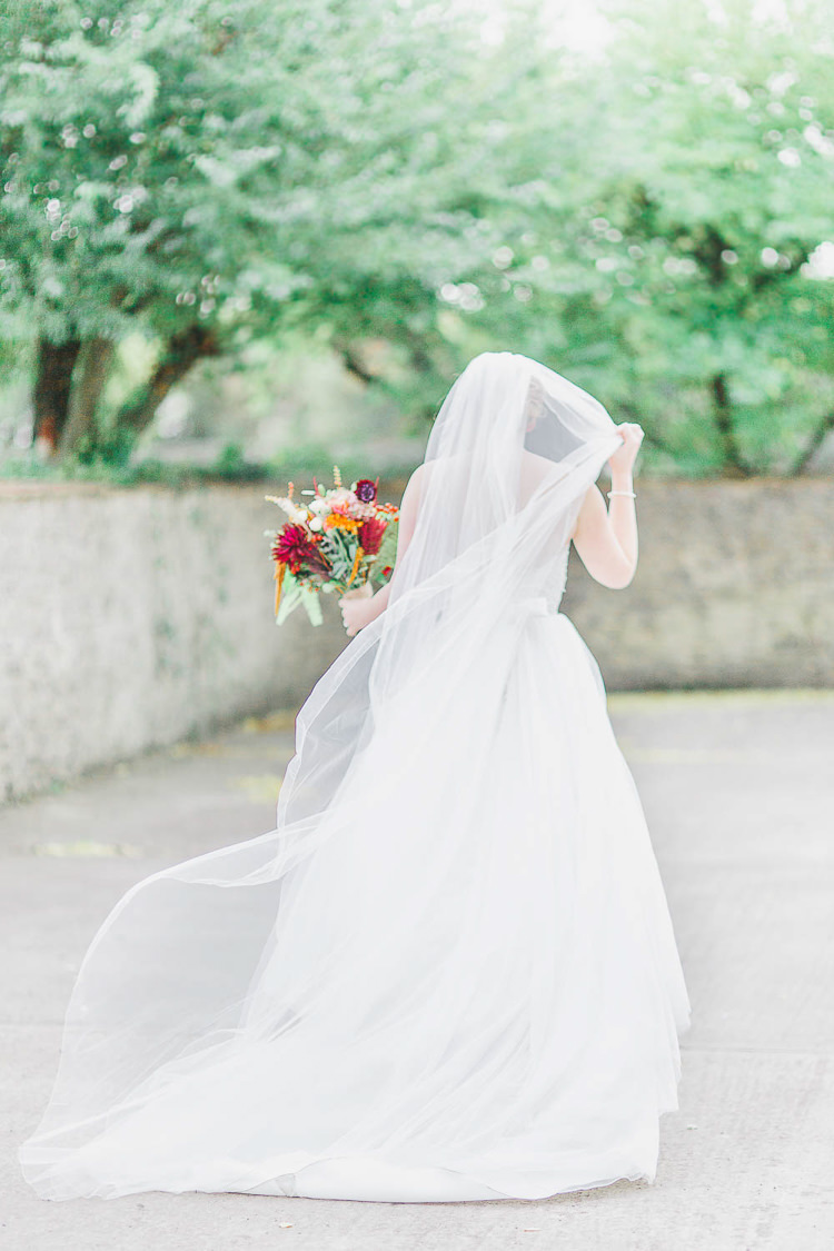 Veil Bride Bridal Cathedral Magical Fairy Lit Autumn Barn Wedding http://whitestagweddings.com/