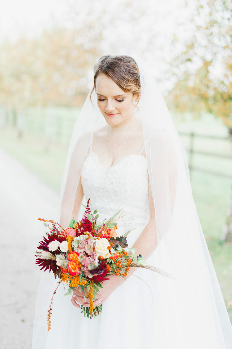 Veil Bride Bridal Dreamy Tulle Magical Fairy Lit Autumn Barn Wedding http://whitestagweddings.com/