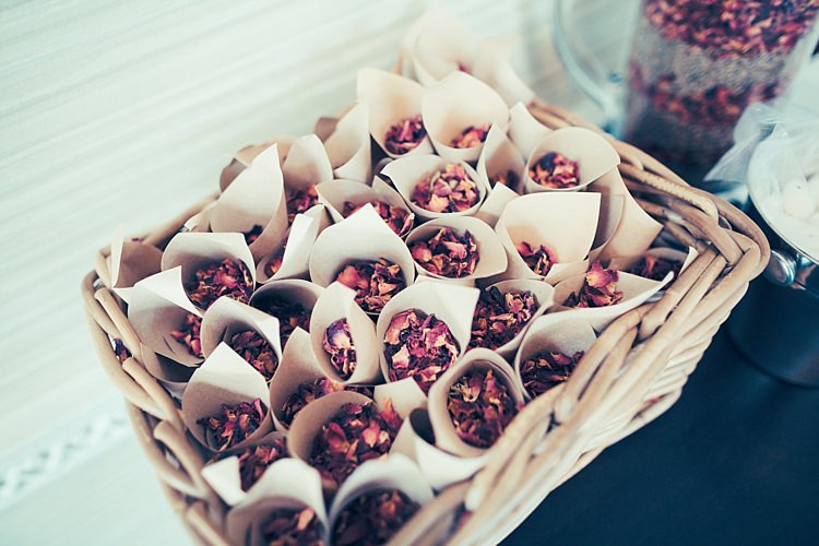 Confetti Cones Basket Fun Stylish City Hall Wedding http://www.terryliphotography.co.uk/