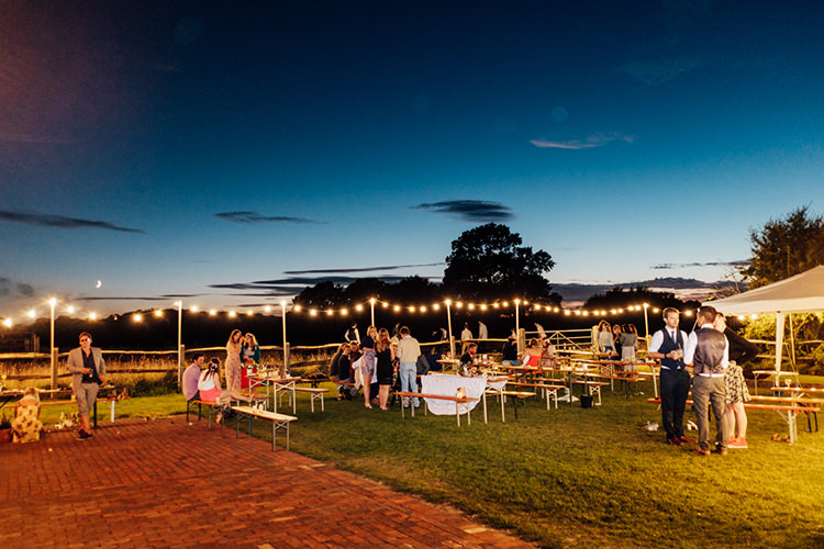Festoon Lights Fun DIY Barn Farm Summer Wedding http://www.annapumerphotography.com/