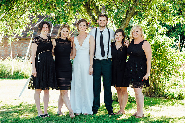 Short Black Bridesmaid Dresses Fun DIY Barn Farm Summer Wedding http://www.annapumerphotography.com/