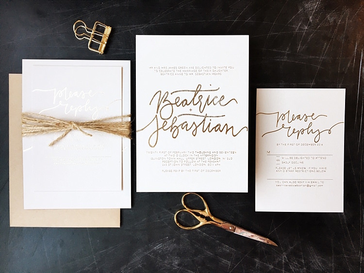 The Golden Letter Stationery Calligraphy Wedding UK Directory Supplier