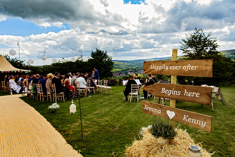 Wooden Sign Post Outdoorsy Garden Rustic Tipi Wedding http://alexabbottphotography.co.uk/