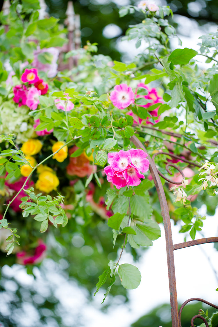 Wild Arch Flowers Ceremony Backdrop Colourful Pastel Home Made Farm Wedding http://helencawtephotography.com/