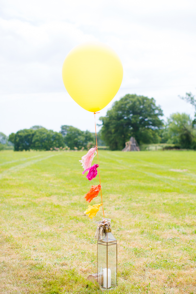 Tassel Ballon Colourful Pastel Home Made Farm Wedding http://helencawtephotography.com/