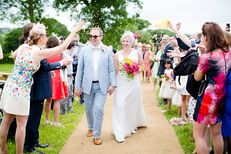 Confetti Throw Colourful Pastel Home Made Farm Wedding http://helencawtephotography.com/
