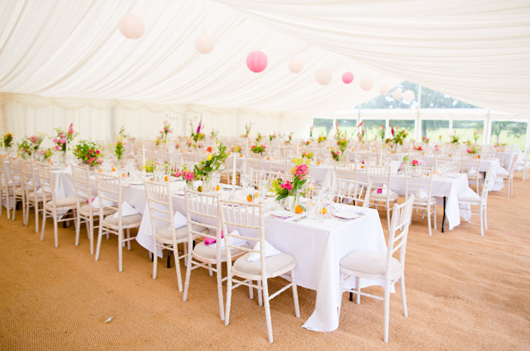 Marquee Lanterns Decor Colourful Pastel Home Made Farm Wedding http://helencawtephotography.com/