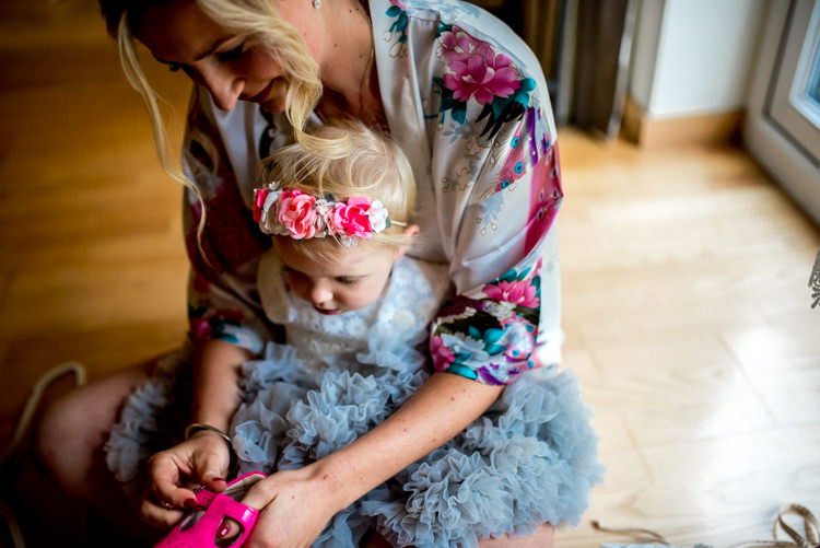 Tutu Flower Girl Crown Multicoloured Home Made Glamping Wedding http://www.michellewoodphotographer.com/