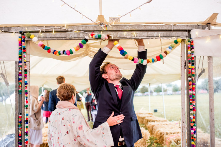 Multicoloured Home Made Glamping Wedding http://www.michellewoodphotographer.com/