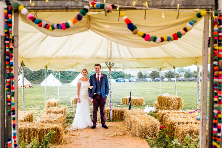 Multicoloured Home Made Glamping Wedding http://www.michellewoodphotographer.com/