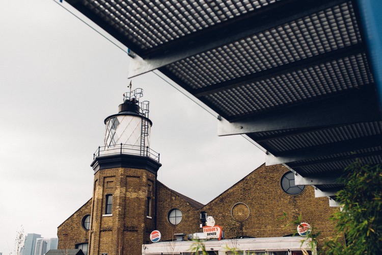 Chainstore Trinity Buoy Wharf London Ceremony Industrial Colourful Modern Fun Balloons Wedding http://www.lovestruckphoto.co.uk/
