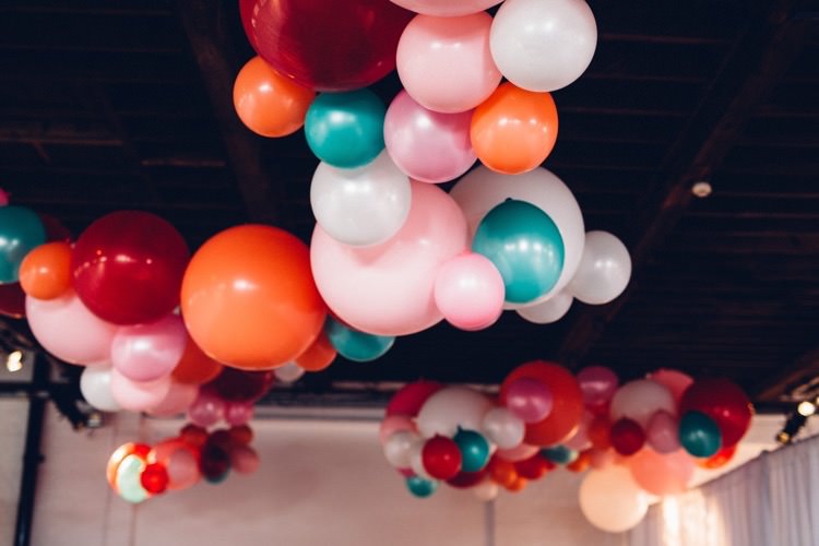 Decor Installation Colourful Modern Fun Balloons Wedding http://www.lovestruckphoto.co.uk/