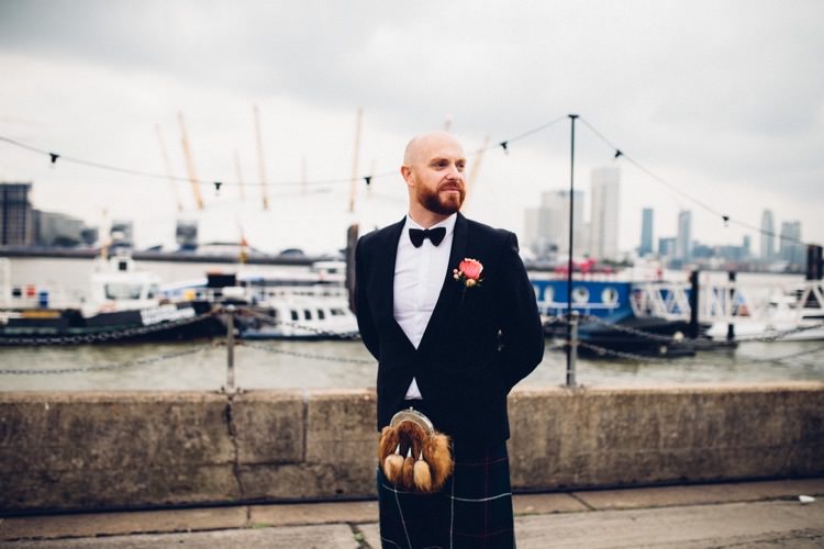 Kilt Groom Bow Tie Colourful Modern Fun Balloons Wedding http://www.lovestruckphoto.co.uk/