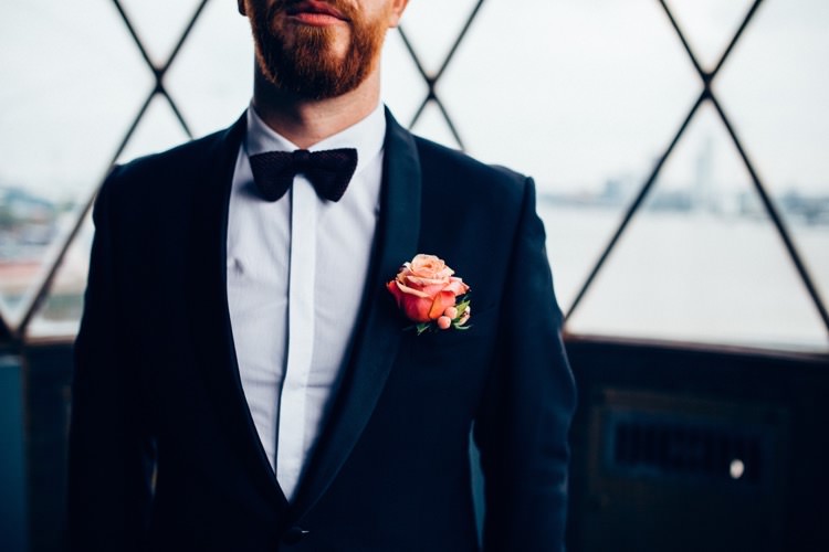 Tuxedo Groom Bow Tie Colourful Modern Fun Balloons Wedding http://www.lovestruckphoto.co.uk/