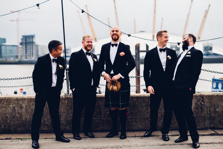 Tuxedo Bow Tie Groomsmen Colourful Modern Fun Balloons Wedding http://www.lovestruckphoto.co.uk/