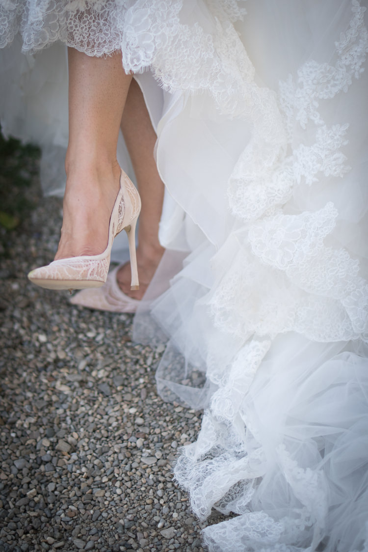 Bride Ivory Lace High Heels Fitted Lace Mermaid Bridal Gown Romantic Outdoor Castle Tuscany Wedding http://www.natalymontanari.com/