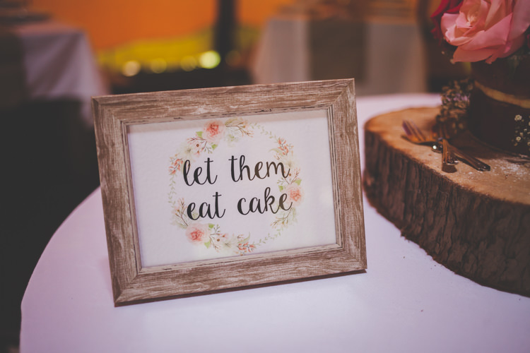 Let Them Eat Cake Sign DIY Summer Tipi Wedding http://www.eva-photography.com/