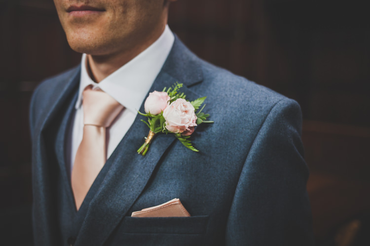 Pink Rose Buttonhole Groom DIY Summer Tipi Wedding http://www.eva-photography.com/