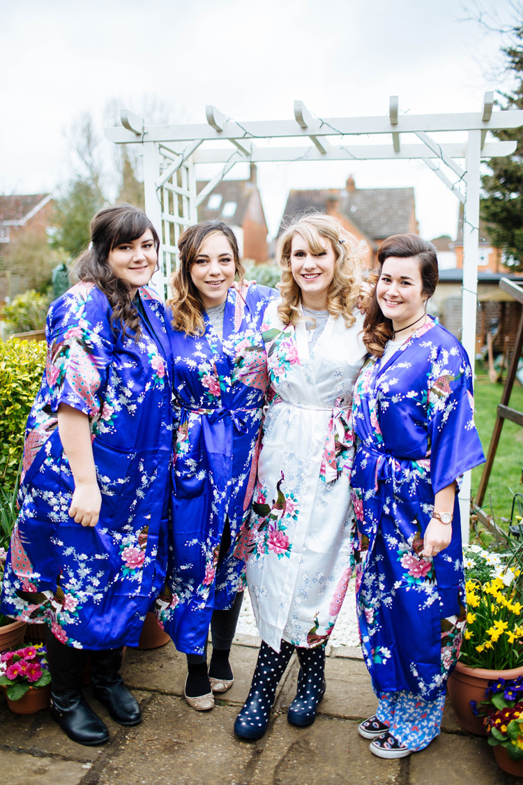 Floral Dressing Gowns Bridesmaids Enchanted English Country Garden Wedding Disney http://lauradebourdephotography.com/