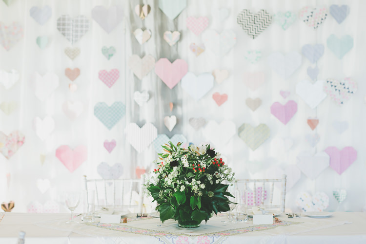 Paper Heart Backdrop Eclectic Quirky DIY Vintage Wedding https://www.georgimabee.com/