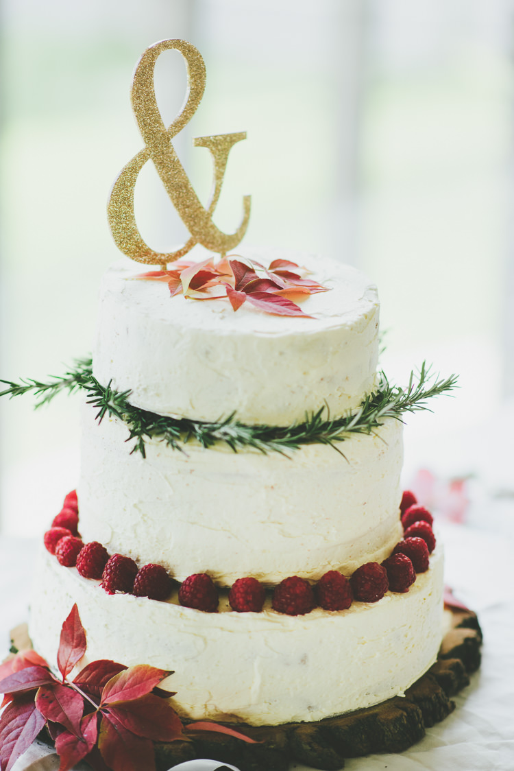 Buttercream Cake Fruit Herbs Topper Ampersand Eclectic Quirky DIY Vintage Wedding https://www.georgimabee.com/