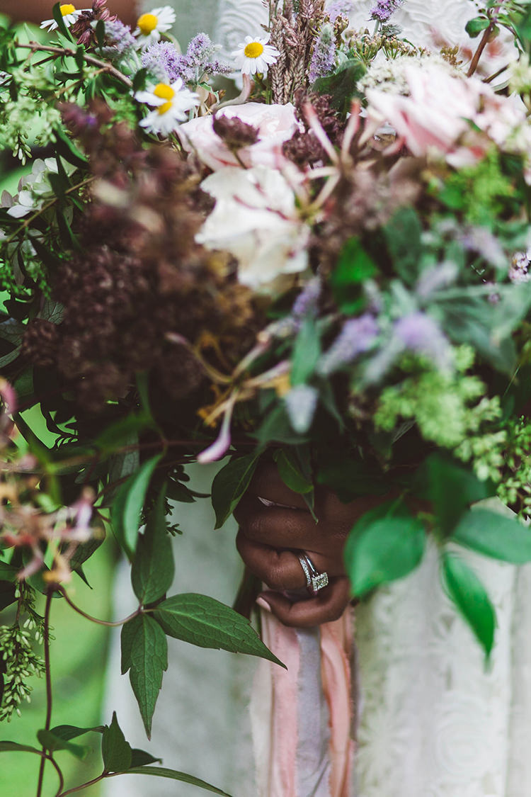 Wild Natural Whimsical Bouquet Bride Bridal Flowers Greenery Foliage Beautiful Walled Garden Wedding Ideas http://www.brittamarie-photography.com/