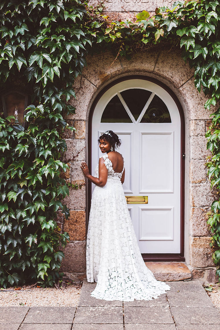 Long Lace Dress Gown Bride Bridal Modern Beautiful Walled Garden Wedding Ideas http://www.brittamarie-photography.com/