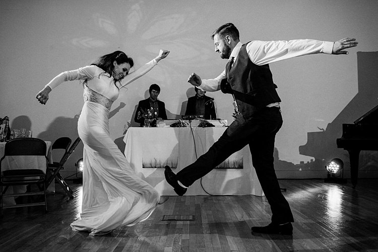 Modern Geometric Theatre Monochrome Wedding http://www.babbphoto.com/