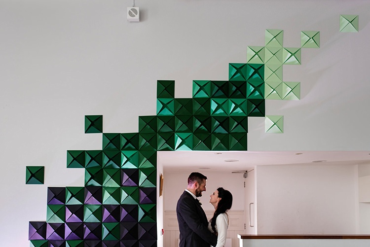 Modern Geometric Theatre Monochrome Wedding http://www.babbphoto.com/