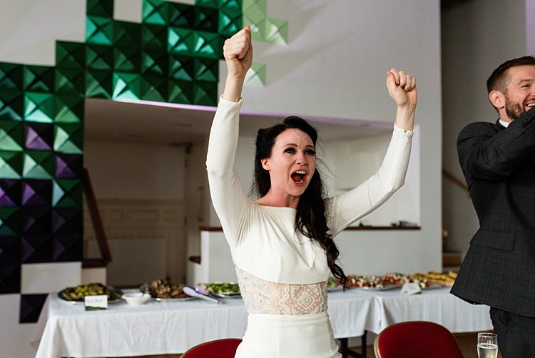 Modern Geometric Theatre Monochrome Wedding http://www.babbphoto.com/