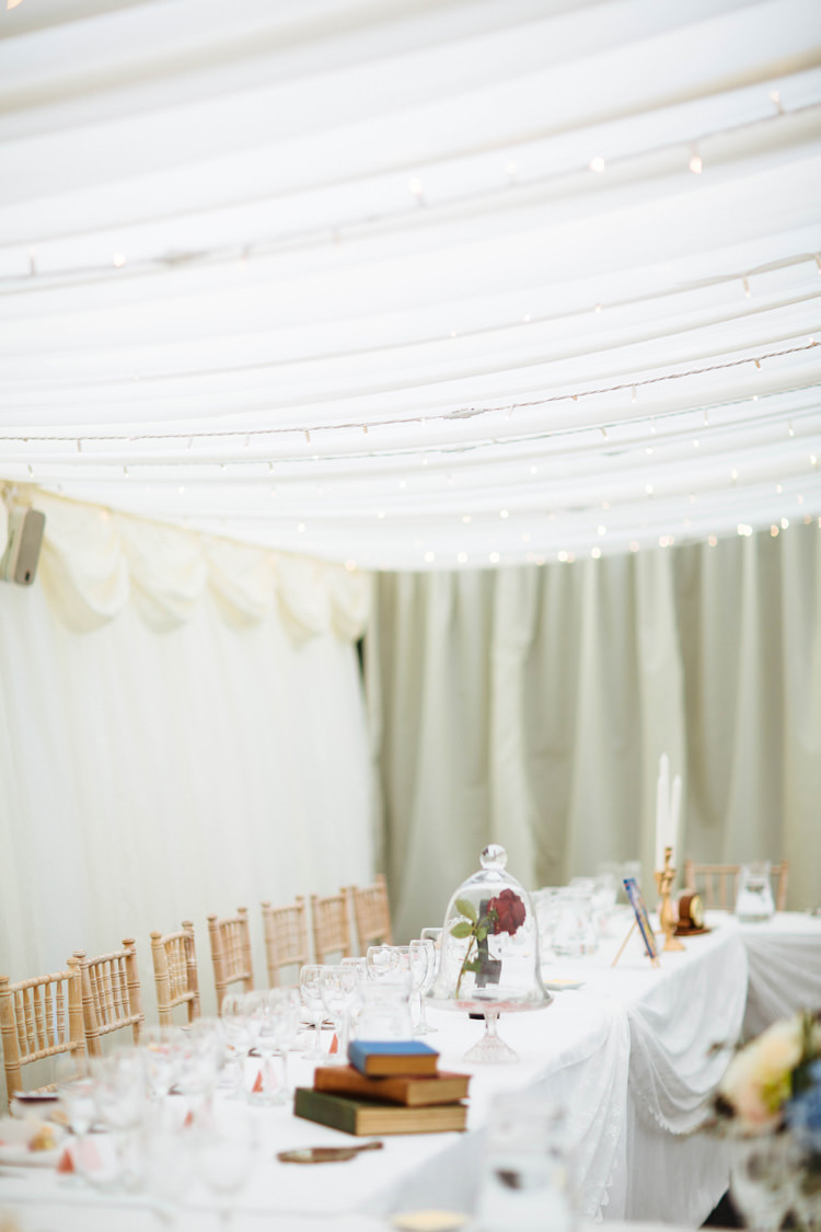 Marquee Fairy Lights Long Tables Enchanted English Country Garden Wedding Disney http://lauradebourdephotography.com/